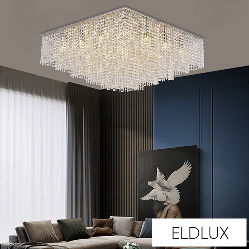 ELDALIZ kristályüveg mennyezeti lámpa L850 E14×17