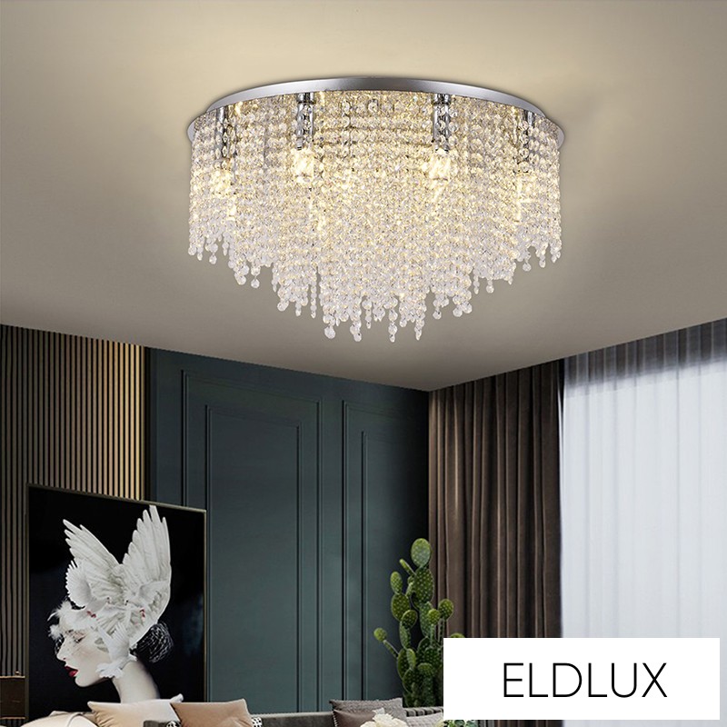 ELDILEN kristályüveg mennyezeti lámpa Ø600 E14×12