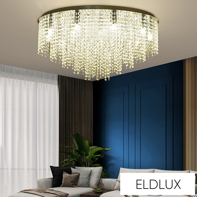 ELDILEN kristályüveg mennyezeti lámpa Ø800 E14×17