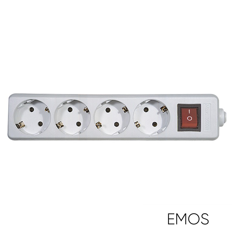 EMOS elosztó (hosszabbító) vezeték nélkül 4 aljzat kapcsolható