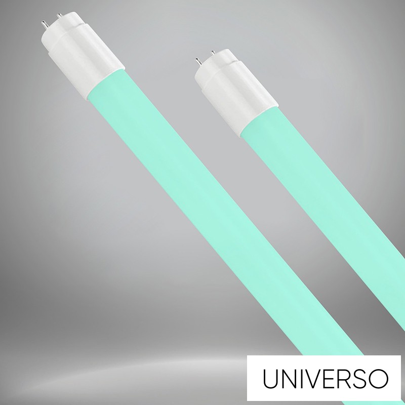 UNIVERSO T8 üveges LED fénycső 2 oldalos 18w zöld fényű 610lm 1200mm fehér