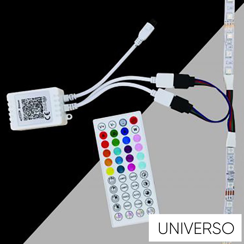 UNIVERSO RGB LED szalaghoz BT music vezérlő infrás távirányítóval 12v max:10A-10m