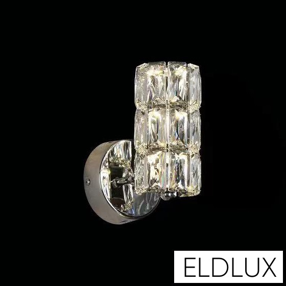 Kristály üveg fali lámpa LED 6W CCT 480lm IP20 100*180*150mm