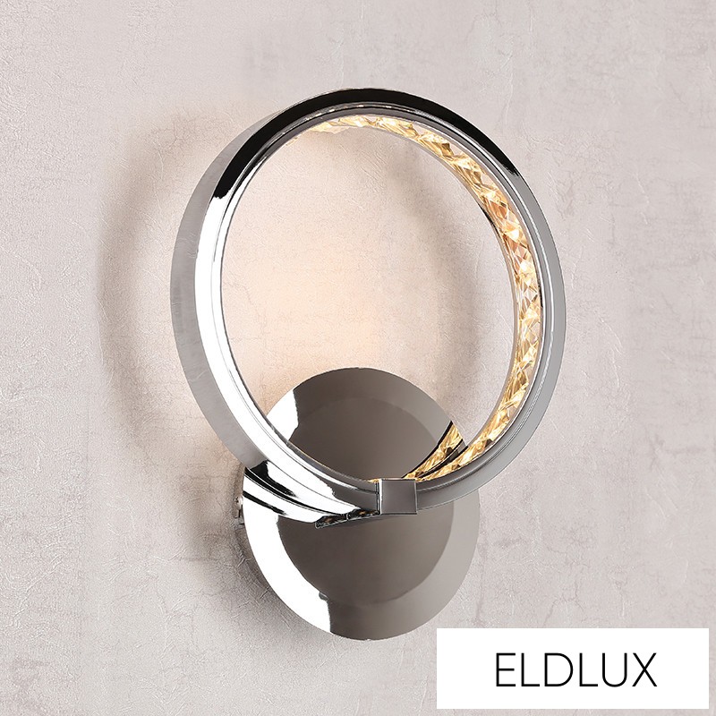 RINGS kristályüveg fali lámpa króm 8W 4000K