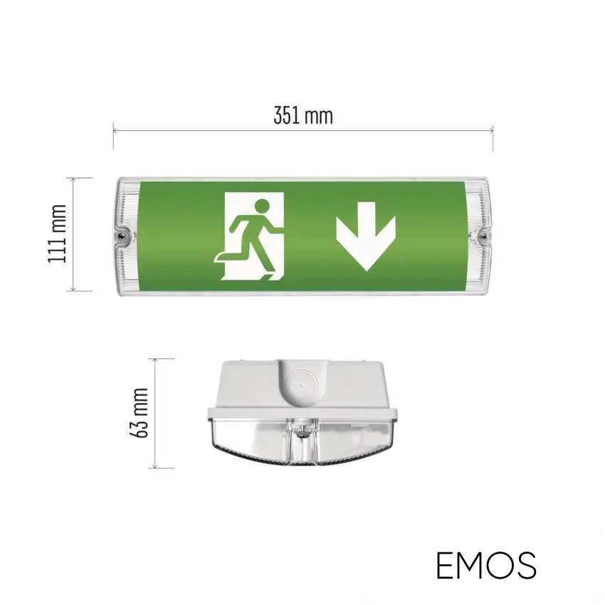 EMOS LED VÉSZVILÁGÍTÓ LÁMPATEST 3 W 3 ÓRA IP65