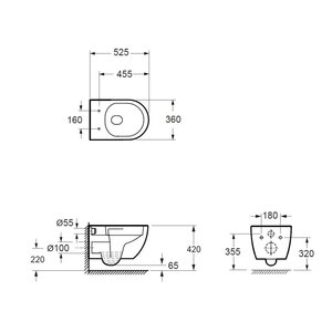 AREZZO design ARIZONA Vortex Rimless függesztett wc