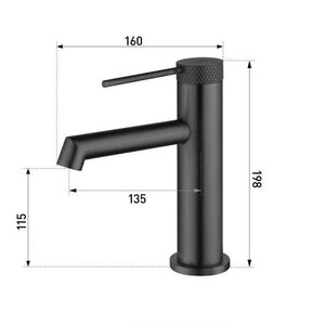 AREZZO design PALMFIELD Mosdócsaptelep, fekete AR-1101BL