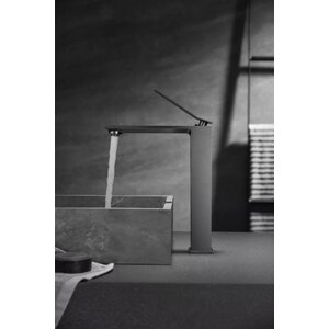 AREZZO design ROCKFIELD Magasított mosdócsaptelep, fekete AR-9902BL