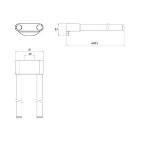 AREZZO design NORO 2 ágú törölközőtartó, fekete