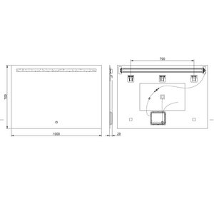 AREZZO design LED tükör 100x70 AR-2011