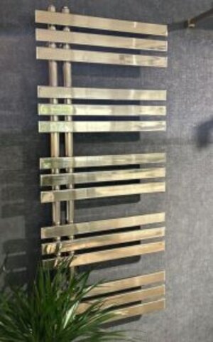 AREZZO design HORIZONT SHINY GOLD SLIM 1200x500 törölközőszárítós radiátor, fényes arany