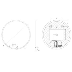 AREZZO design LED okos tükör 100 cm-es kerek kijelzővel+állítható fényerő,páramentesítő funkció,óra,hőmérő