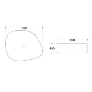 AREZZO design Odessa mosdótál, Szürke/fehér AR-460