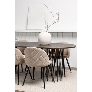 deLOHN Stone oval, Velvet Téglalap alakú étkezőgarnitúra