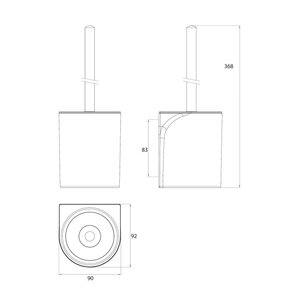 AREZZO design NORO fali wc kefe tartó, króm