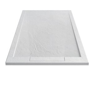 AREZZO design STONE pala hatású öntött márvány zuhanytálca, 90x90 cm-es, fehér (2 doboz)