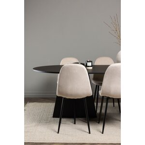 deLOHN Bootcut Oval, Polar Téglalap alakú étkezőgarnitúra