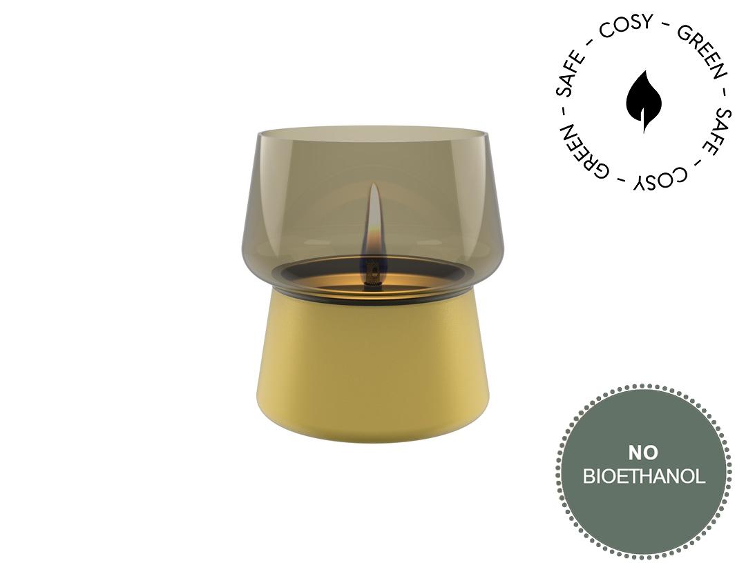 Amaryllis 14 Toned Glass Gold Champagne asztali mécses