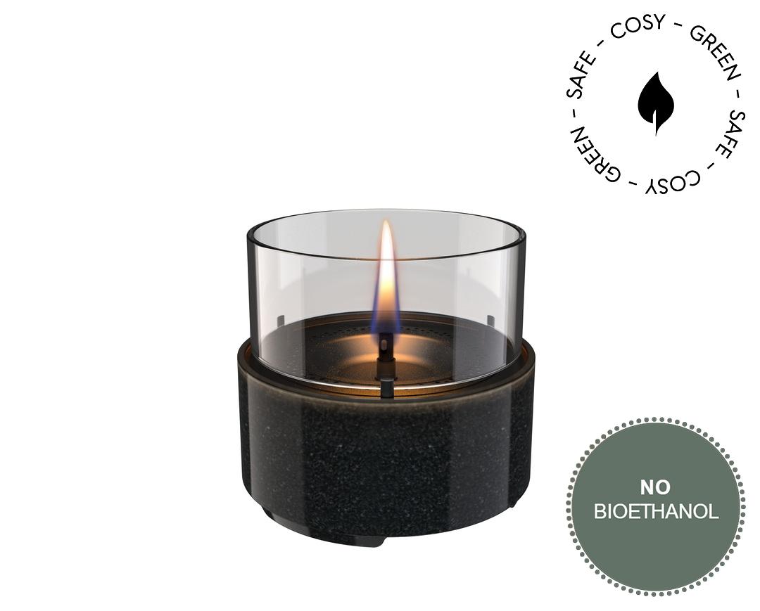 Café 14 Reactive Glaze Black asztali mécses