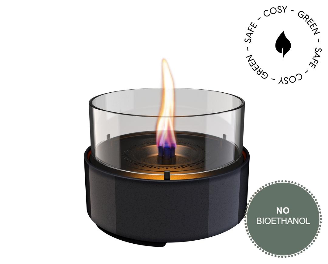 Café 18 Reactive Glaze Black asztali mécses